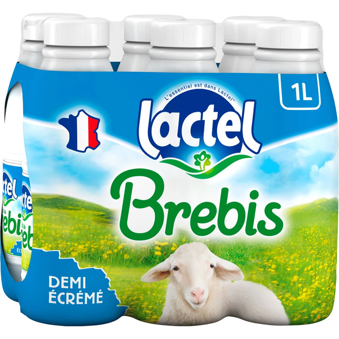 LACTEL Lait de brebis demi-écrémé stérilisé 1,5% M.G UHT