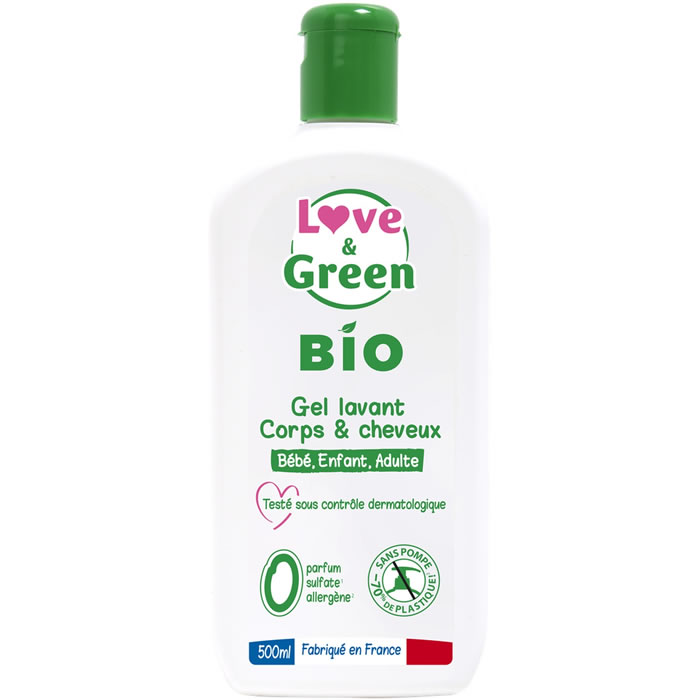 LOVE & GREEN Gel lavant hypoallergénique bio
