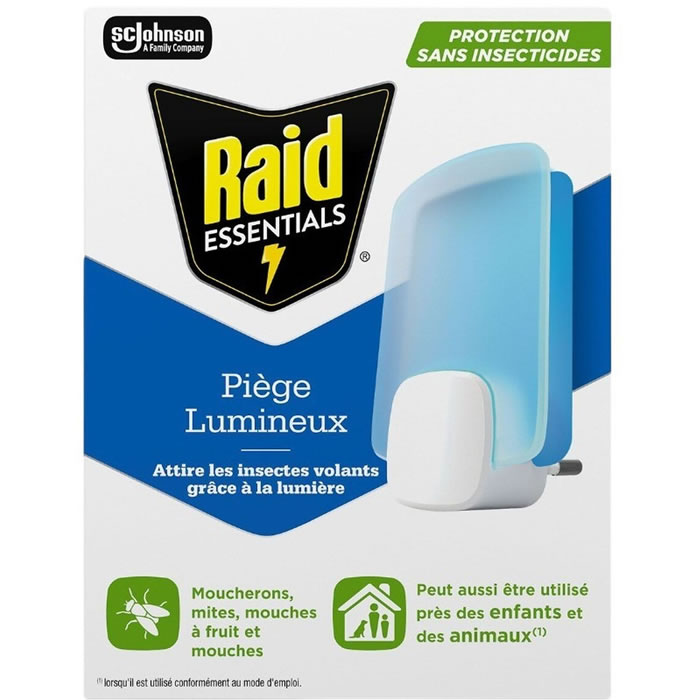 RAID : Piège lumineux anti-insectes volants : 1 piège | Livraison à ...
