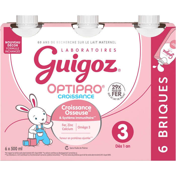 GUIGOZ Optipro Lait de croissance liquide 12/36 mois
