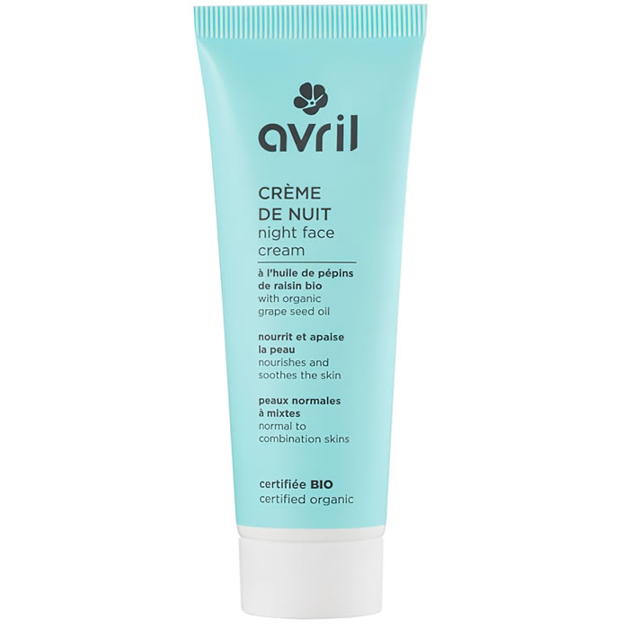 AVRIL Crème de nuit à l'huile de pépins de raisin bio