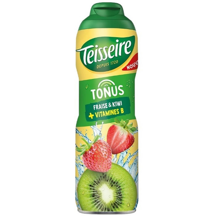 TEISSEIRE Tonus Sirop à la fraise et kiwi enrichi en vitamines B
