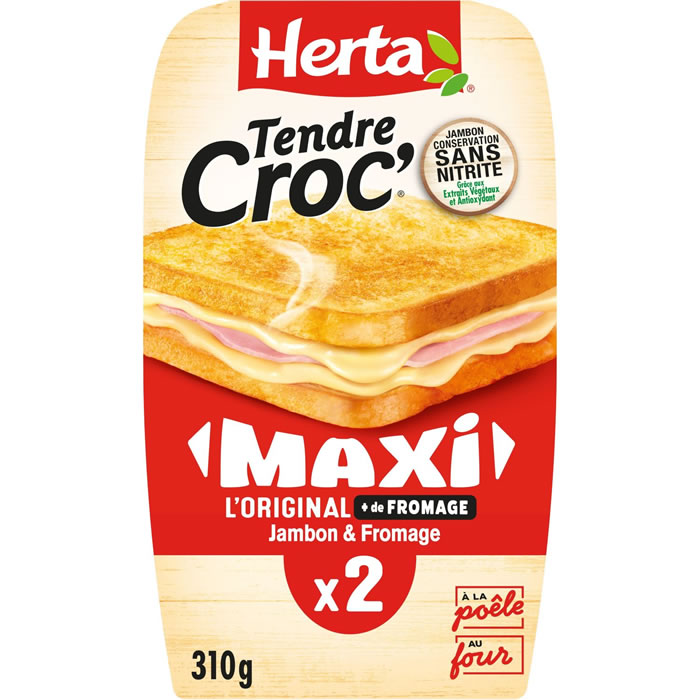 HERTA Tendre Croc' Croque-monsieur au jambon et fromage