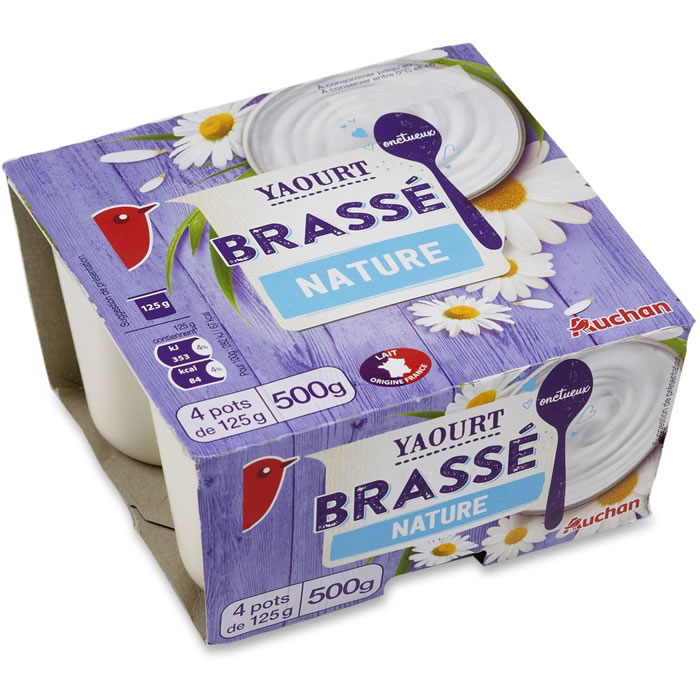 AUCHAN Yaourts brassés nature