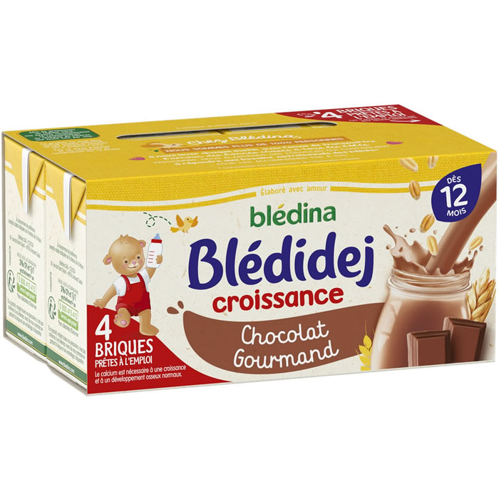 BLEDINA Blédidej Céréales lactées chocolat gourmand 12 mois