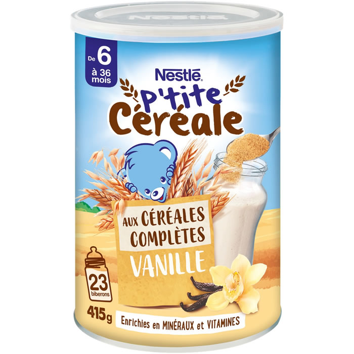 NESTLE P'tite Céréale Céréales en poudre complète à la vanille dès 6 mois