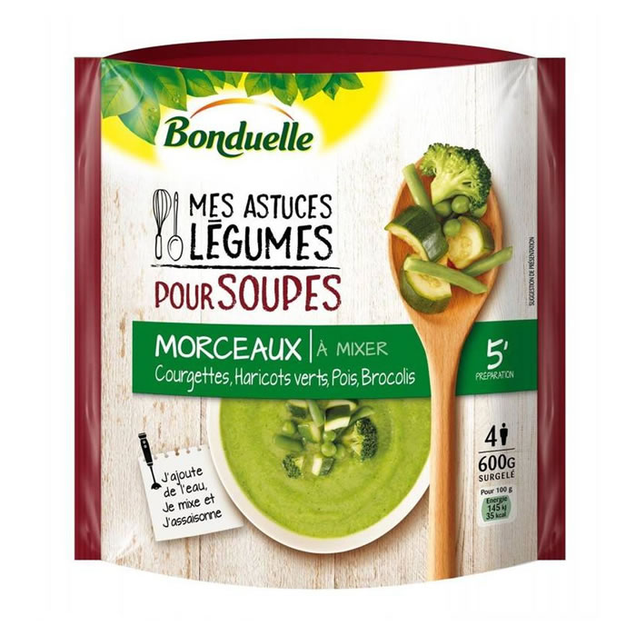 BONDUELLE Pour Soupes Courgettes, haricots verts, pois et brocolis