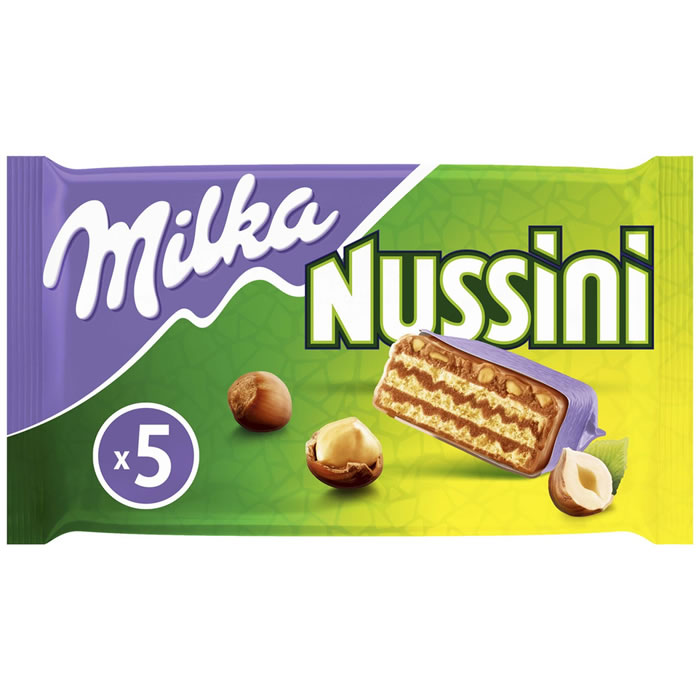 MILKA Nussini Gaufrettes croustillante fourrées crème noisette