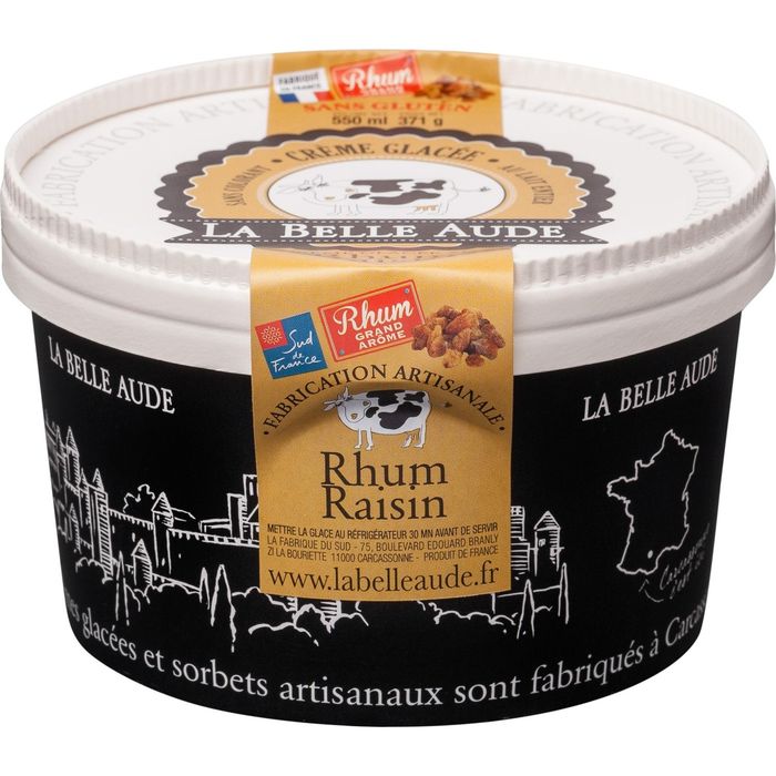 LA BELLE AUDE Crème glacée au raisin et rhum