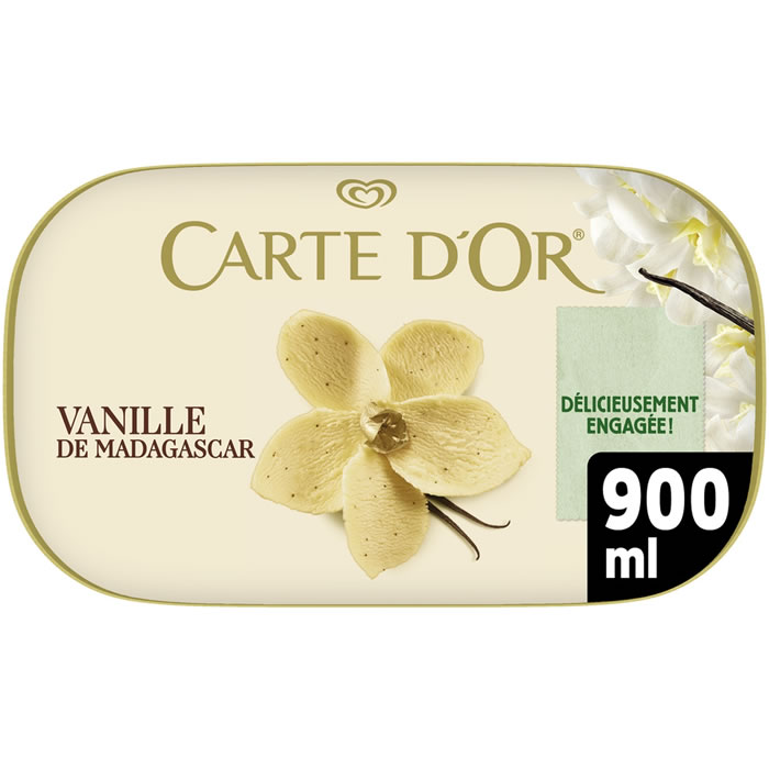 CARTE D'OR Crème glacée à la vanille, extrait vanille de madagascar