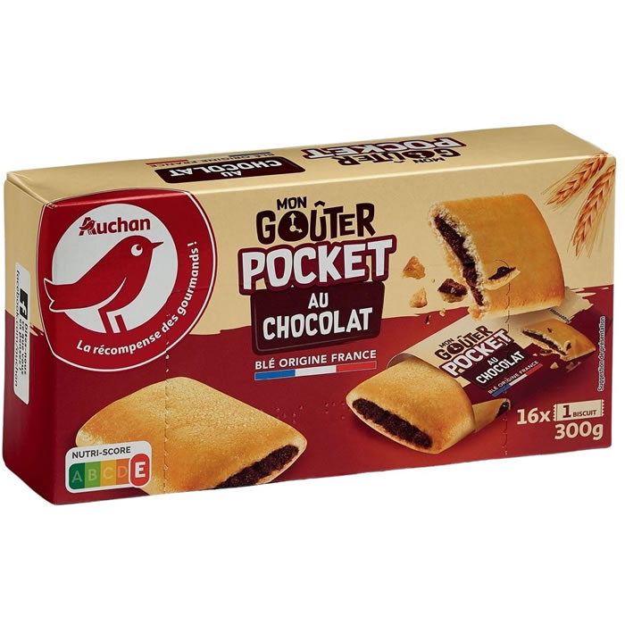 AUCHAN Pocket Gâteaux fourrés au chocolat