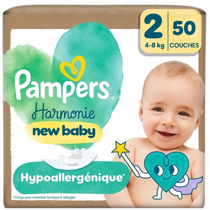 PAMPERS Harmonie New Baby Couches taille 2 (4-8 kg)