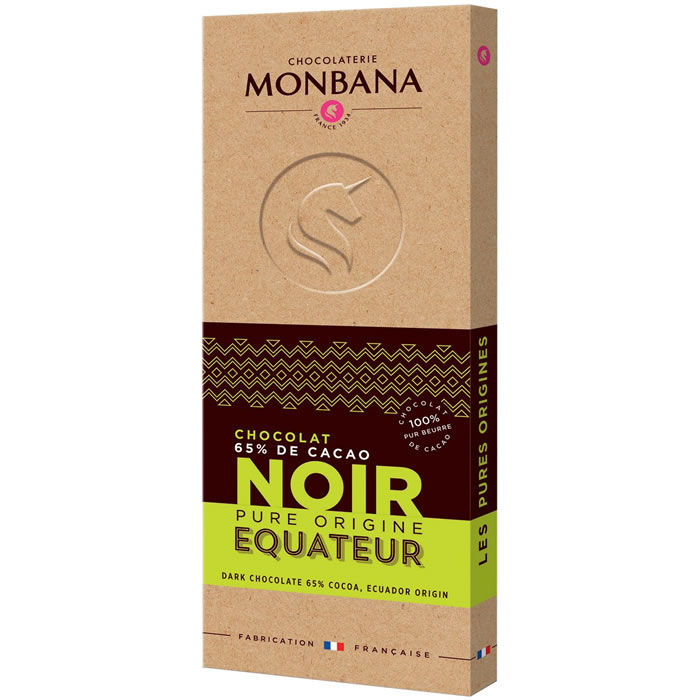 MONBANA Equateur Tablette de chocolat noir