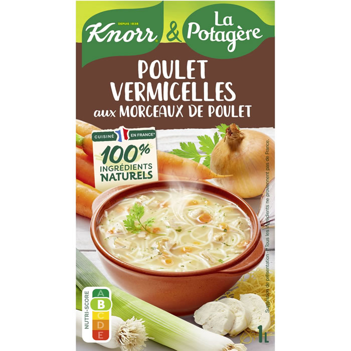 KNORR Soupe à la poule, vermicelles aux petits légumes