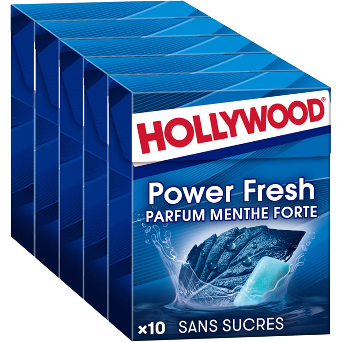 HOLLYWOOD Power Fresh Chewing-gum à la menthe forte sans sucres