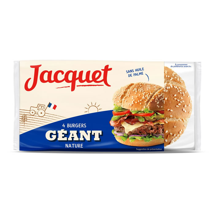 JACQUET Géant Pains hamburgers nature
