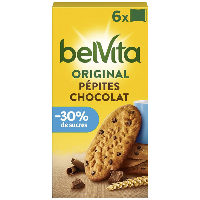BELVITA Biscuits petit-déj aux pépites -30% de sucres