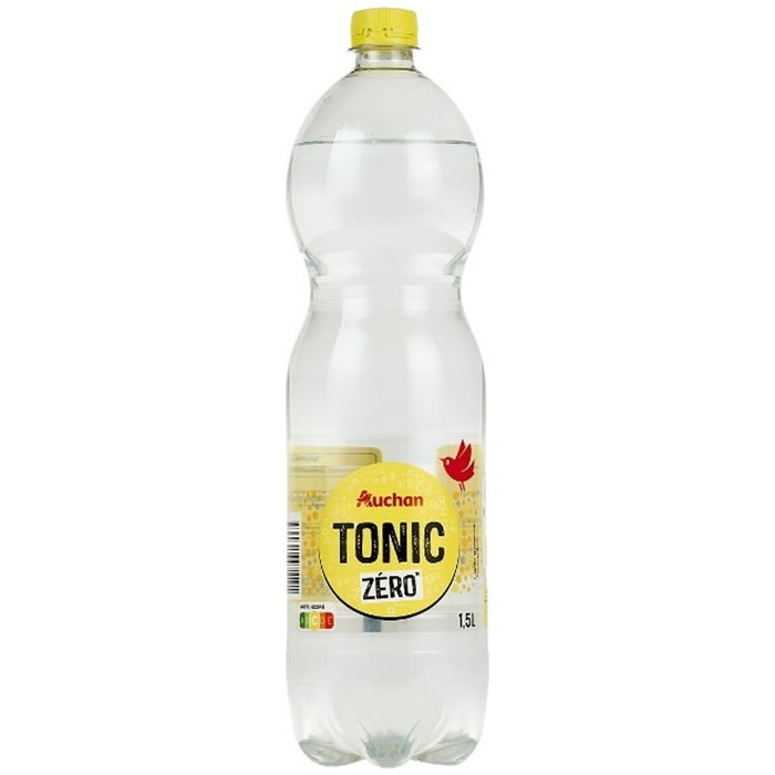 AUCHAN Tonic Zéro Boisson gazeuse à la quinine sans sucres ajoutés