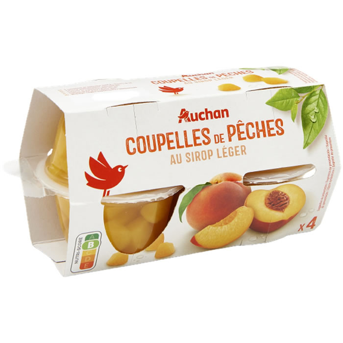 AUCHAN Pêches au sirop