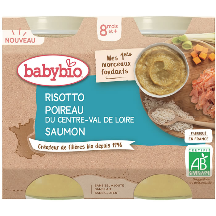 BABYBIO Risotto poireau et saumon dès 8 mois bio