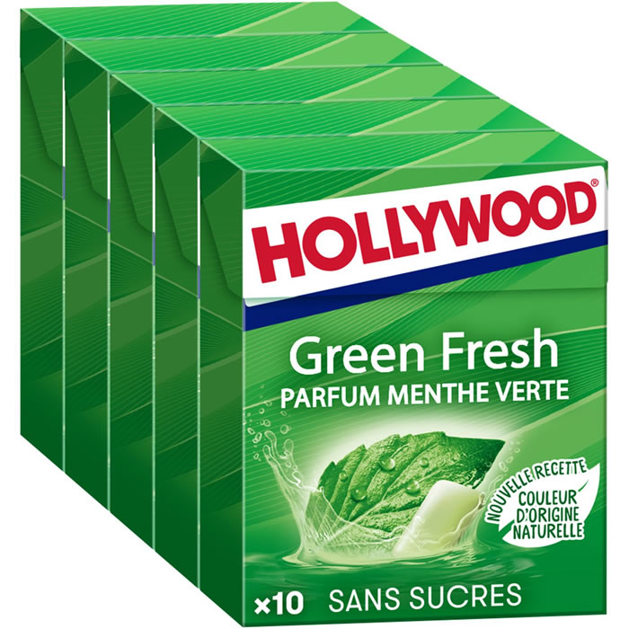 HOLLYWOOD Green Fresh Chewing-gum à la menthe verte