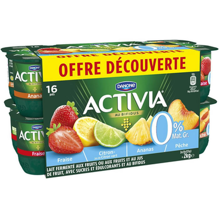 ACTIVIA Yaourts bifidus aux fruits 0% M.G