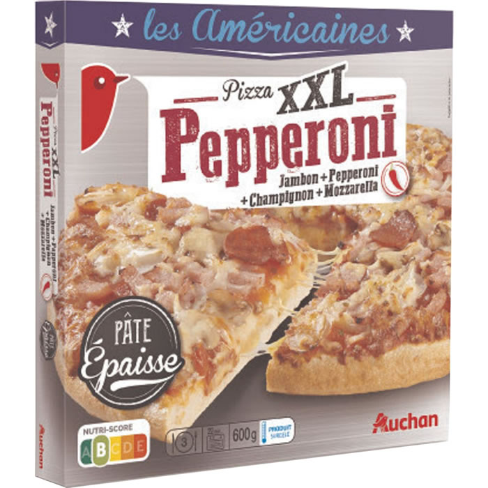 AUCHAN Les Américaines Pizza pepperoni