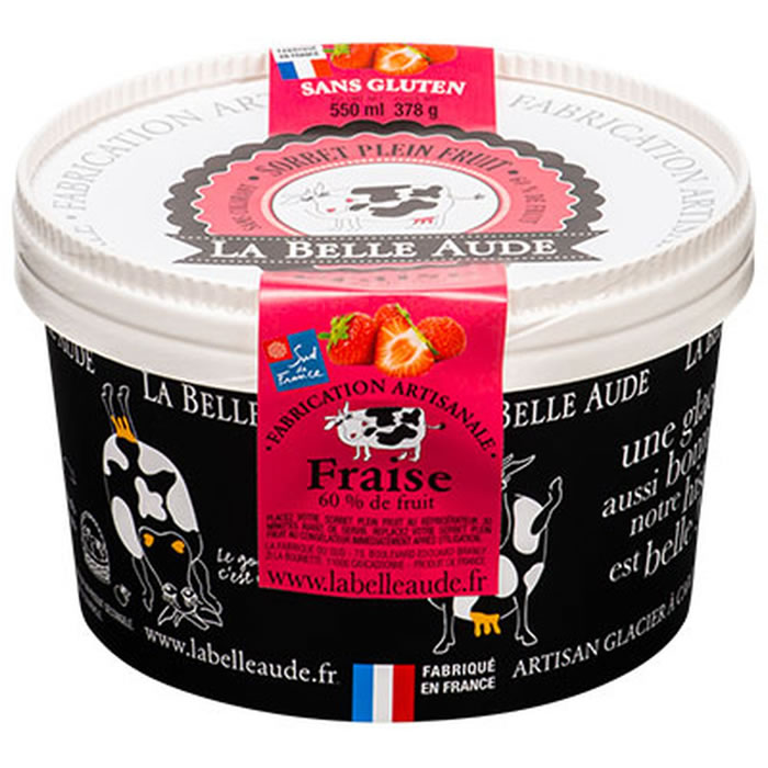 LA BELLE AUDE Sorbet à la fraise