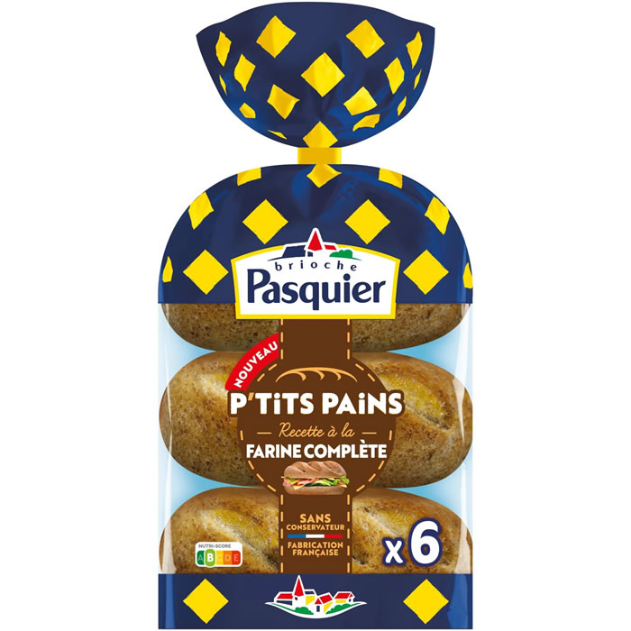 PASQUIER P'tits Pains Pain sandwich à la farine complète