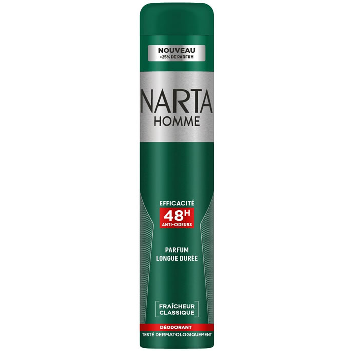 NARTA Déodorant spray homme anti-odeurs 48h