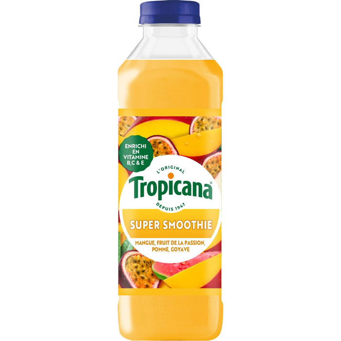 TROPICANA Smoothie à la mangue, fruit de la passion, pomme et goyave