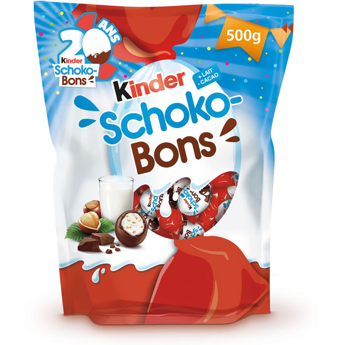 KINDER Schokobons Bonbons au chocolat et noisettes