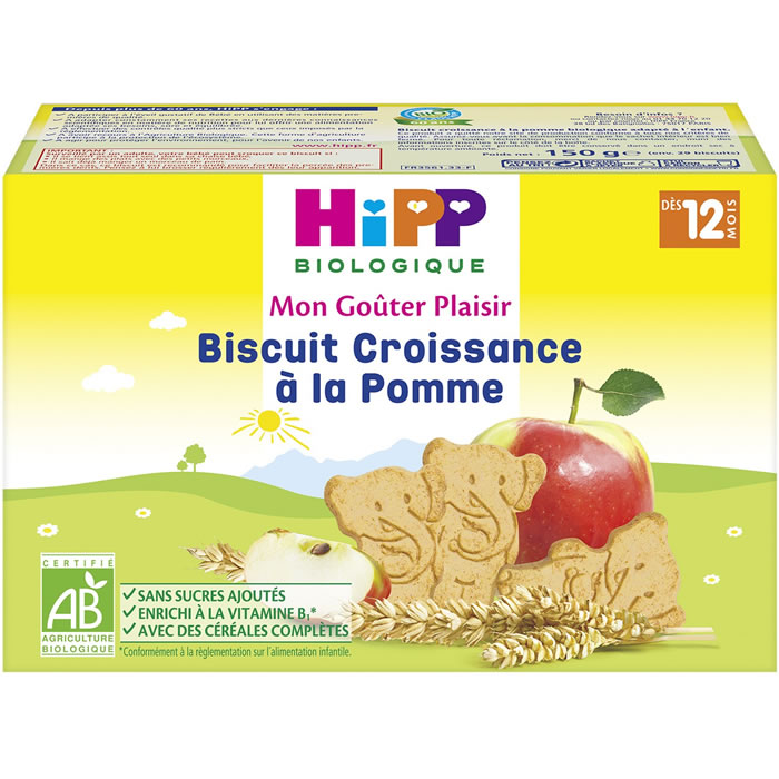 HIPP Biscuits croissance à la pomme bio dès 12 mois