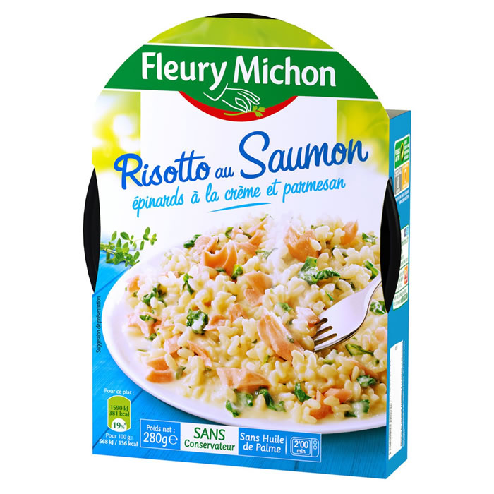 FLEURY MICHON Risotto au saumon, épinard et parmesan