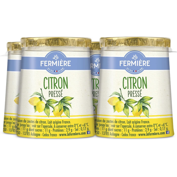 LA FERMIERE Yaourt aromatisés au citron