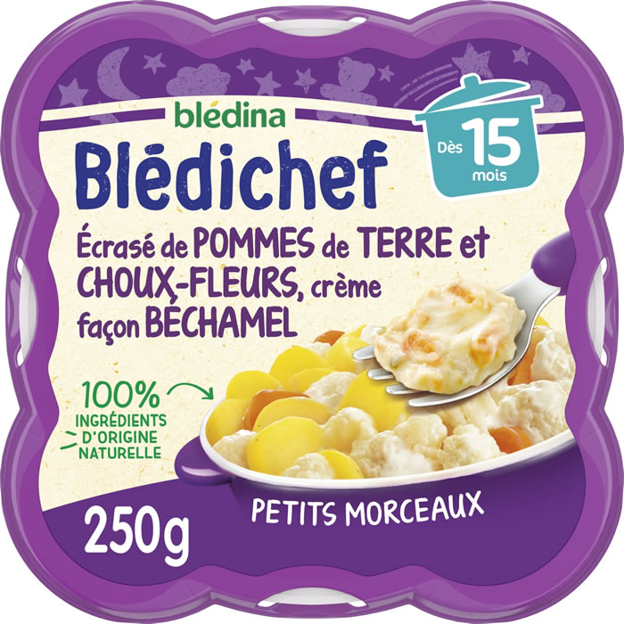 BLEDINA Blédichef Ecrasé de pommes de terre et choux-fleurs dès 15 mois