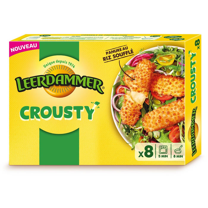 LEERDAMMER Crousty Bouchées panées sticks au fromage