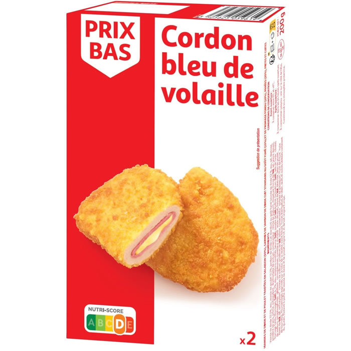 AUCHAN Cordons bleus de volaille
