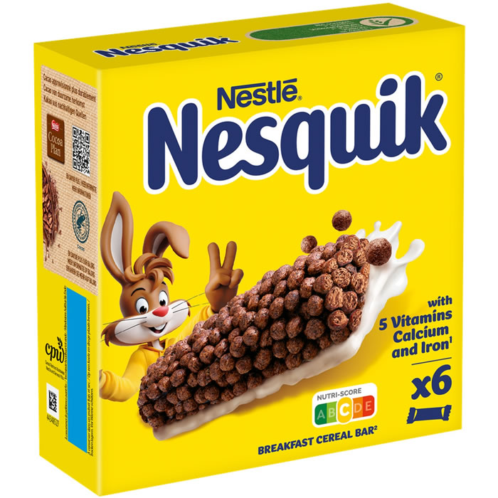 NESTLE Nesquik Barres céréalières au chocolat et lait