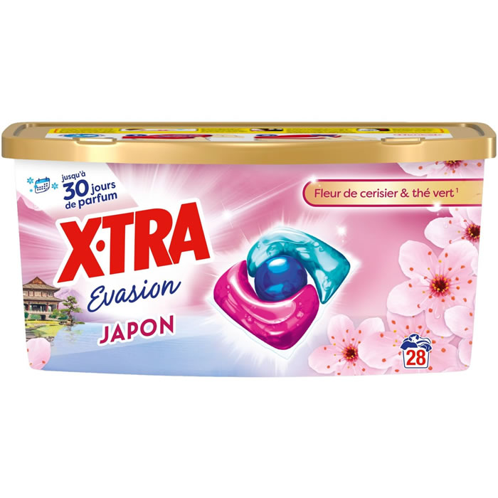 X-TRA Japon Lessive capsules à la fleur de cerisier et au thé vert