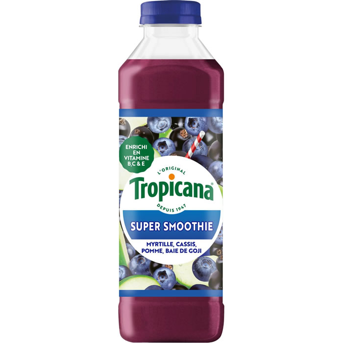 TROPICANA Smoothie à la myrtille, cassis, pomme et baie de goji