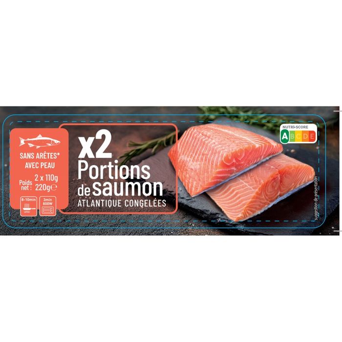 SAUMON Pavés de saumon Atlantique avec peau