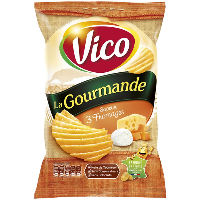 VICO La Gourmande Chips saveur 3 fromages