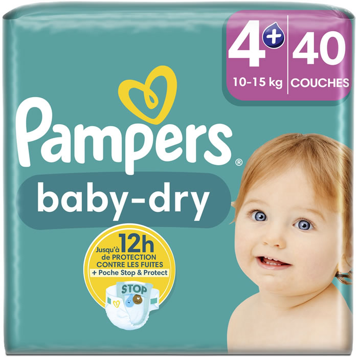 PAMPERS Baby-Dry Couches taille 4 (10-15 kg)