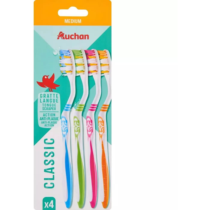 AUCHAN Brosse à dents medium