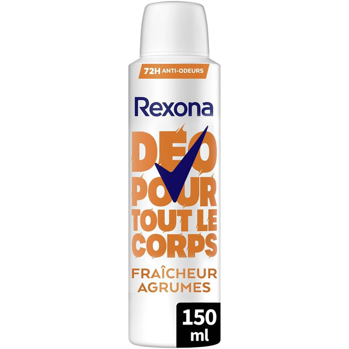 REXONA Déodorant spray corps anti-odeur 72h fraîcheur agrumes