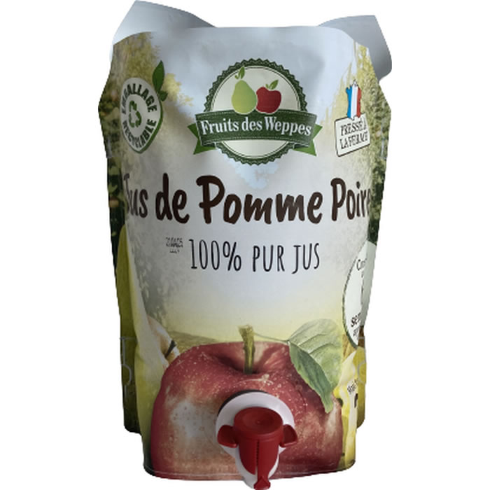 FRUITS DES WEPPES Pur jus de pomme poire