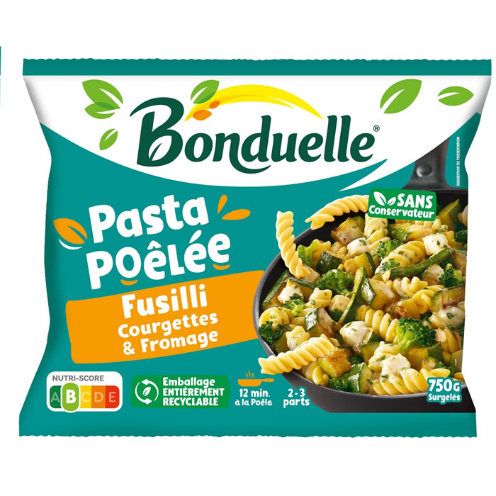 BONDUELLE Poêlée de fusilli aux courgettes et  fromage