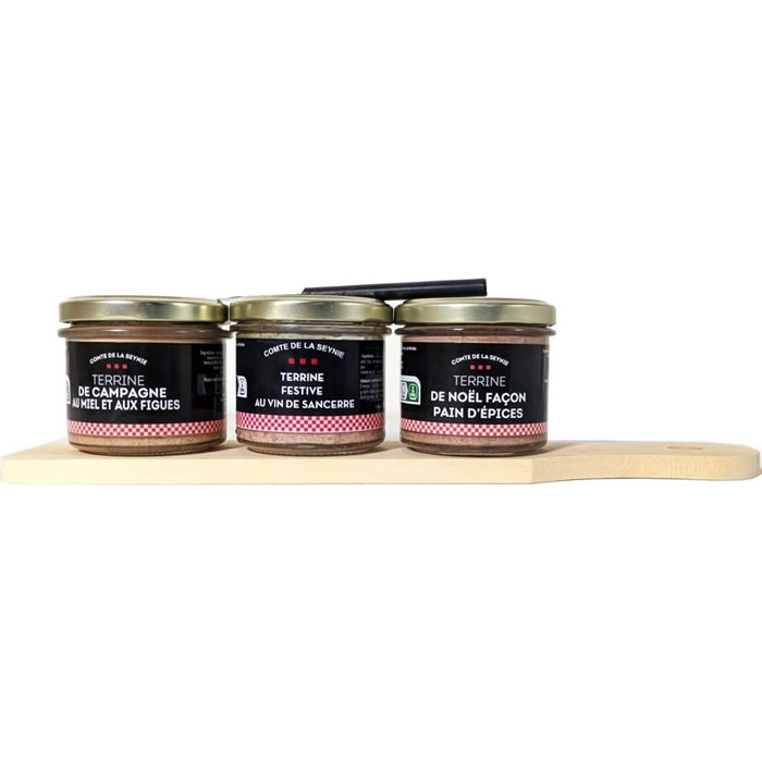 COMTE DE LA SEYNIE Coffret de 3 terrines