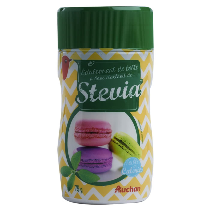 AUCHAN Édulcorant en poudre à base de stevia